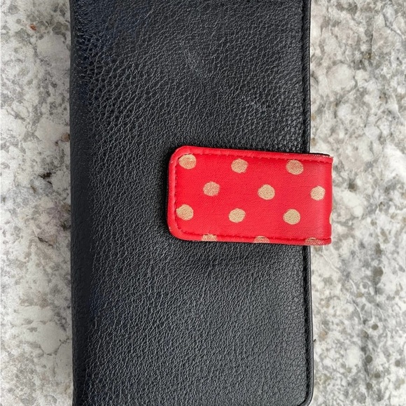Disney Minnie Mouse leather Black and Red Wallet - Picture 2 of 5